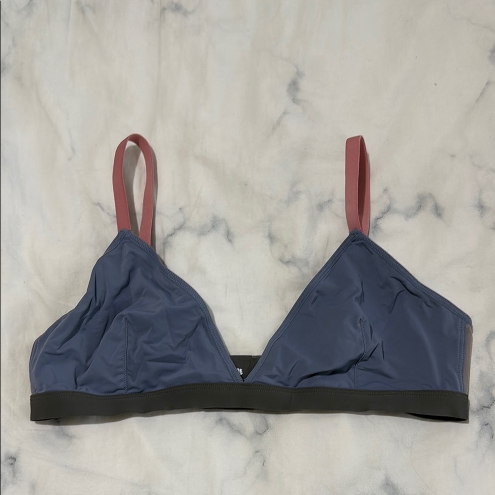 Blue and Pink Minimalist Bras with Adjustable Straps